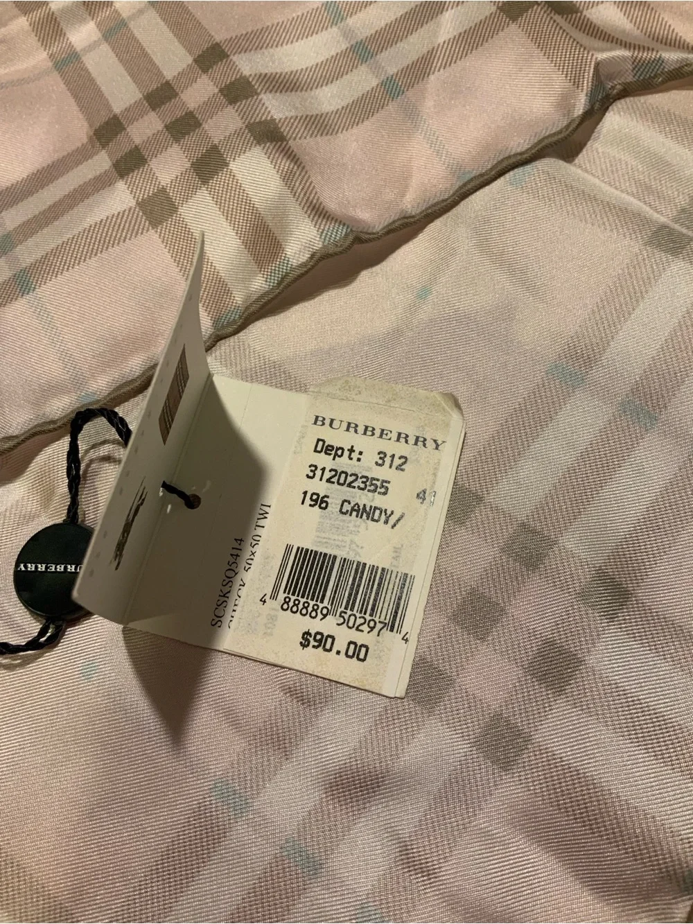 Burberry London Candy Pink Bandana Scarf bnwt
